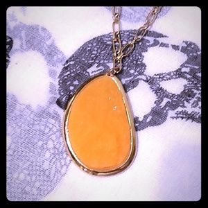 Peach 'druzy' necklace